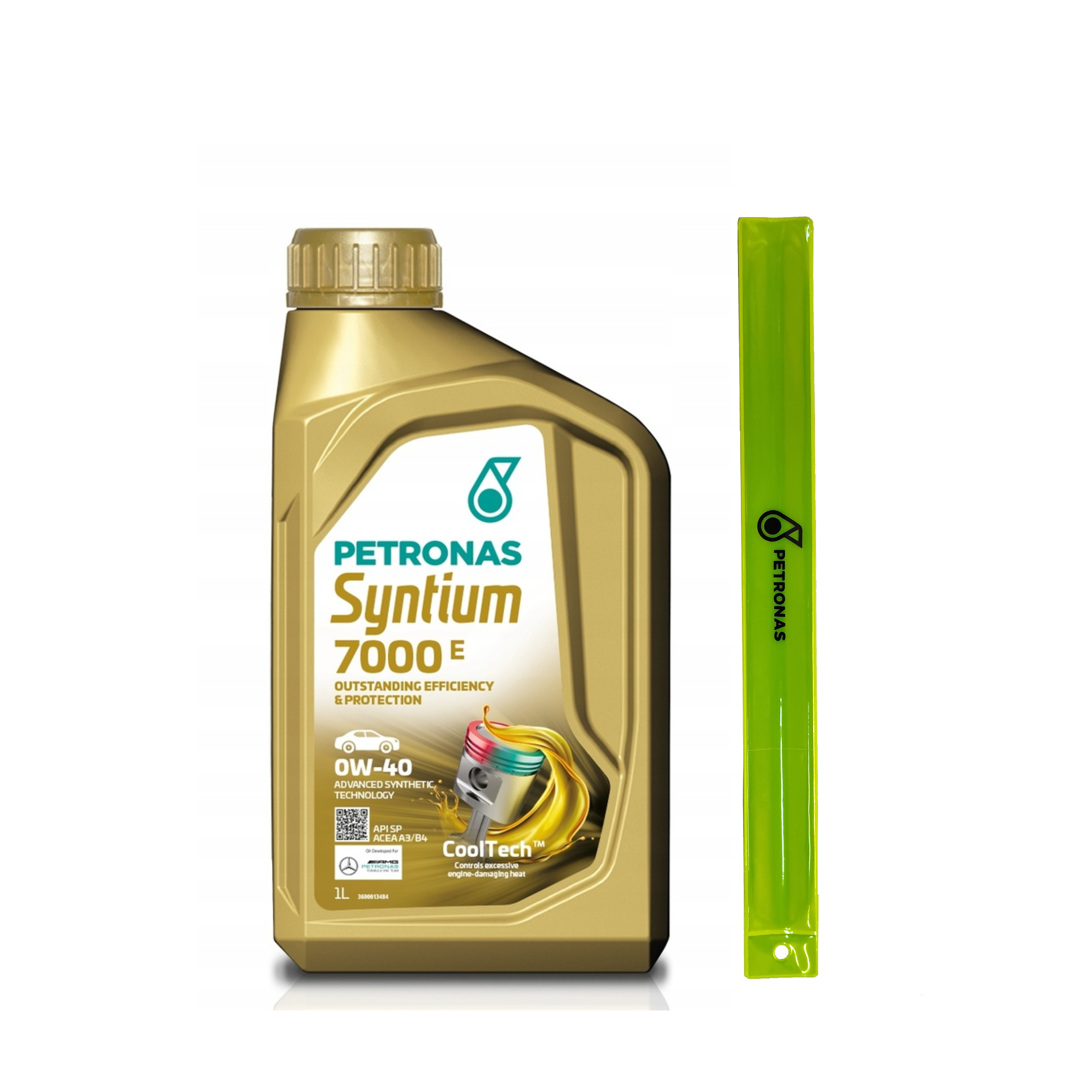 Olej Silnikowy PETRONAS Syntium 7000 E ACEA A3/B4 0W-40 1L + Opaska GRATIS