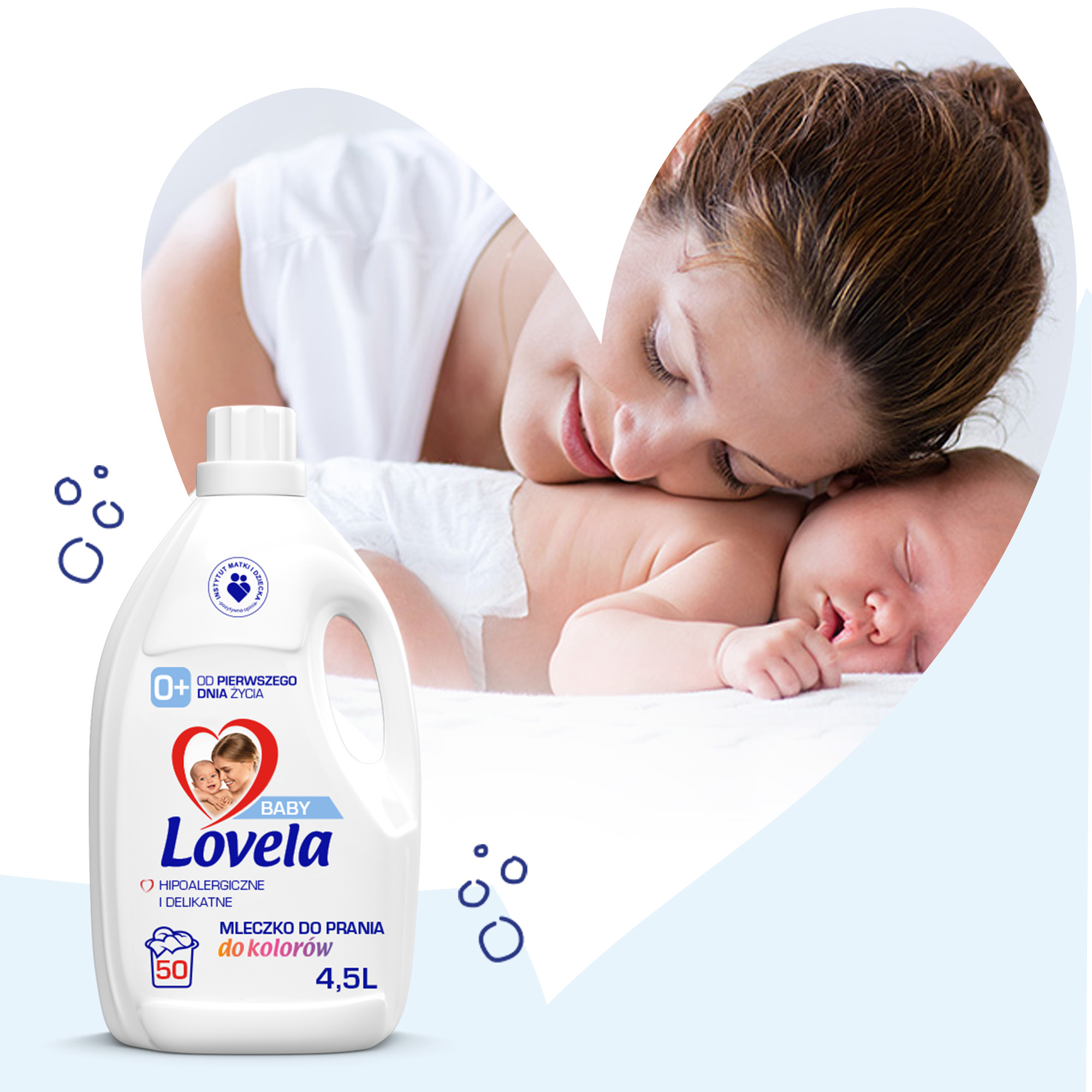 Lovela BABY Hipoalergiczne Mleczko do Prania Koloru Kolor dla Dzieci 2×4.5L