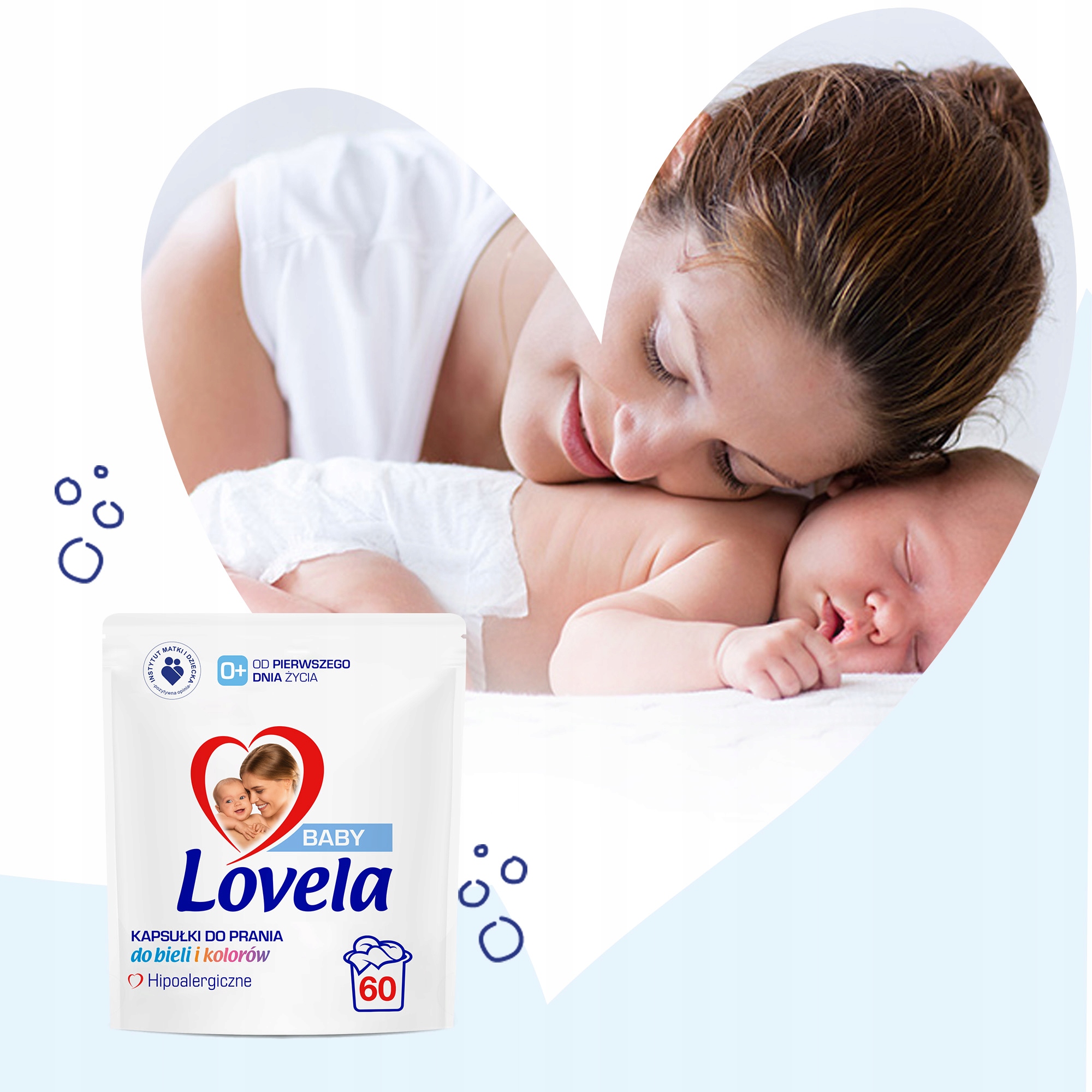 Lovela Baby Zestaw Kapsułki do Prania do Bieli i Koloru dla Dzieci 2x 60Szt
