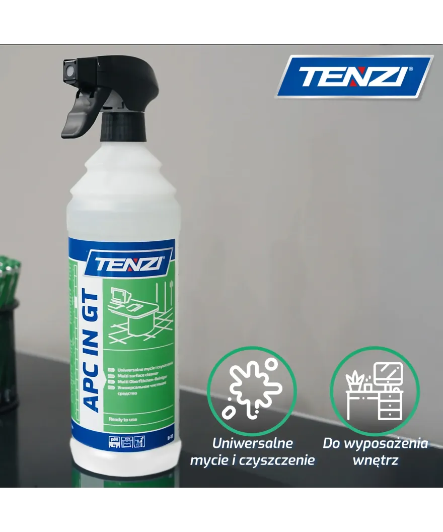 TENZI APC IN GT PŁYN DO CZYSZCZENIA SKÓRY PLASTIKU LAMINATÓW TAPICEREK 1L