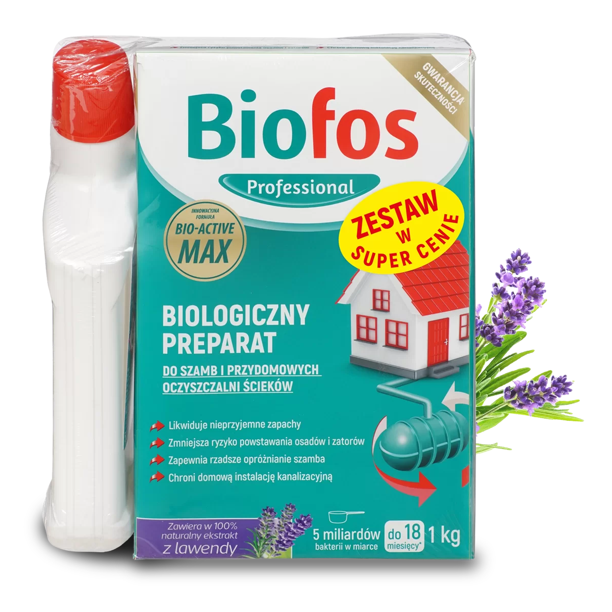024388 BIOFOS Professional Proszek 1,0 kg + ŻelWC BIO 500 ml – ZESTAW 1kg+500 ml