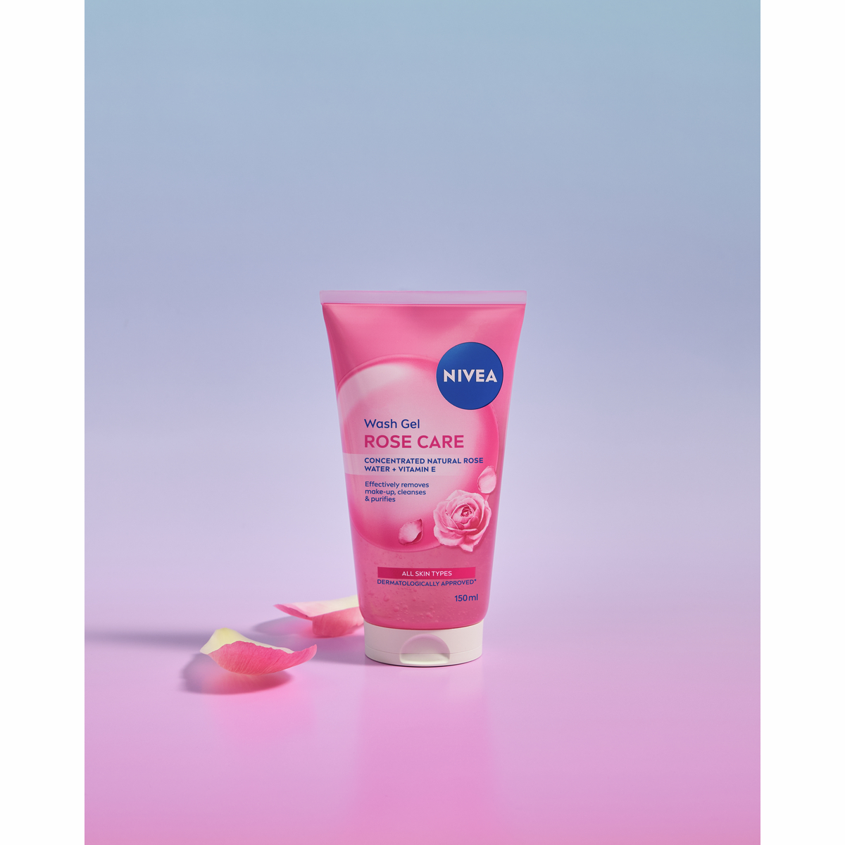 NIVEA Rose Touch Żel oczyszczający do mycia twarzy z wodą różaną 150 ml