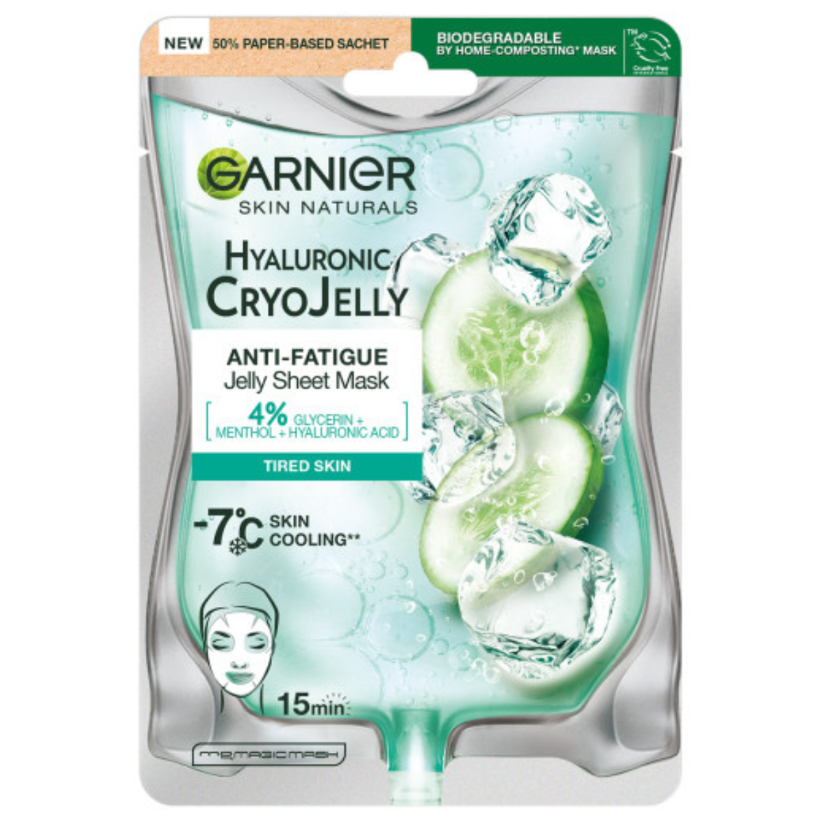 Garnier Maseczki Hyaluronic Aloe +CryoJelly +Płatki Pod Oczy +Maska do Ust