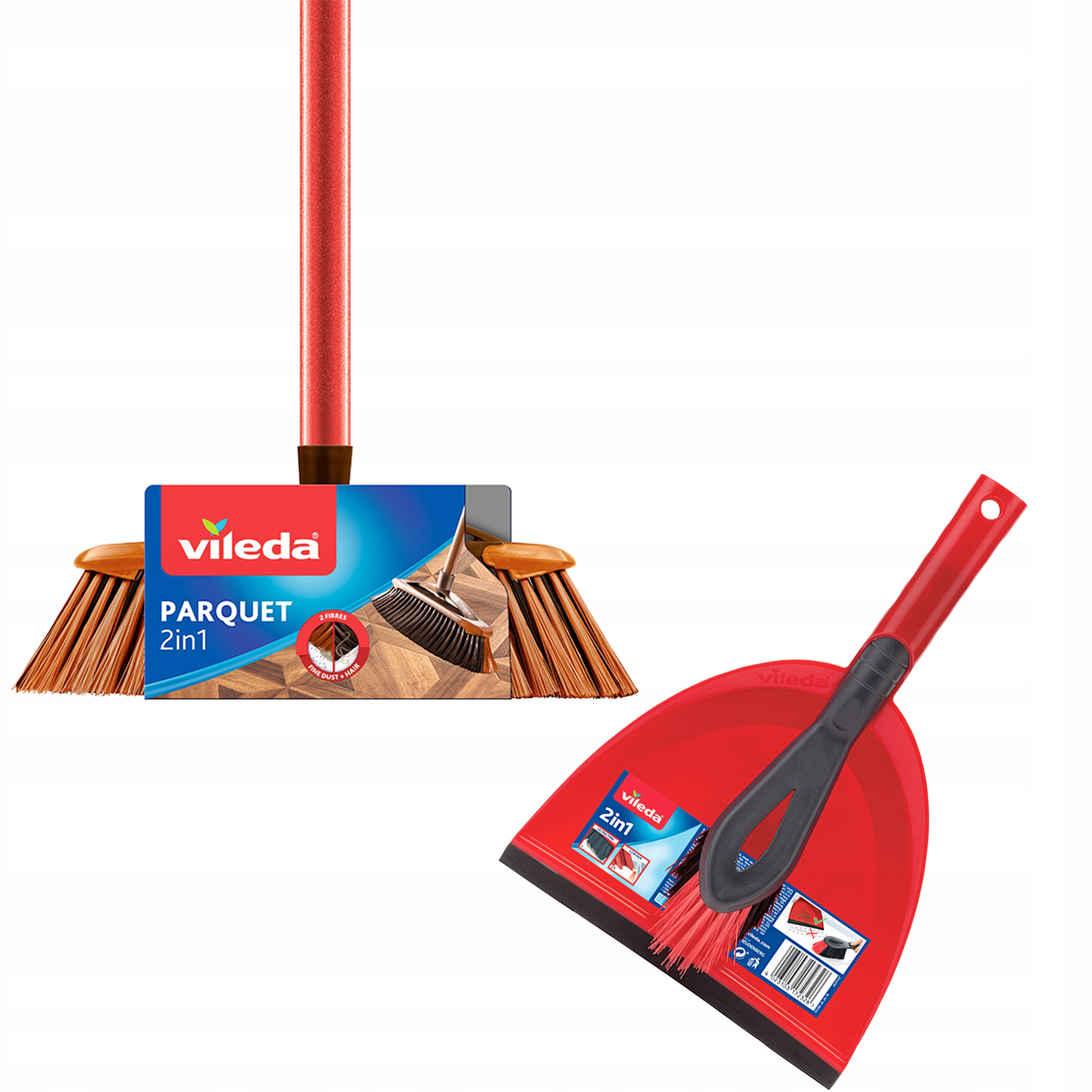 Vileda Szczotka + szufelka 2w1[zestaw] do parkietu