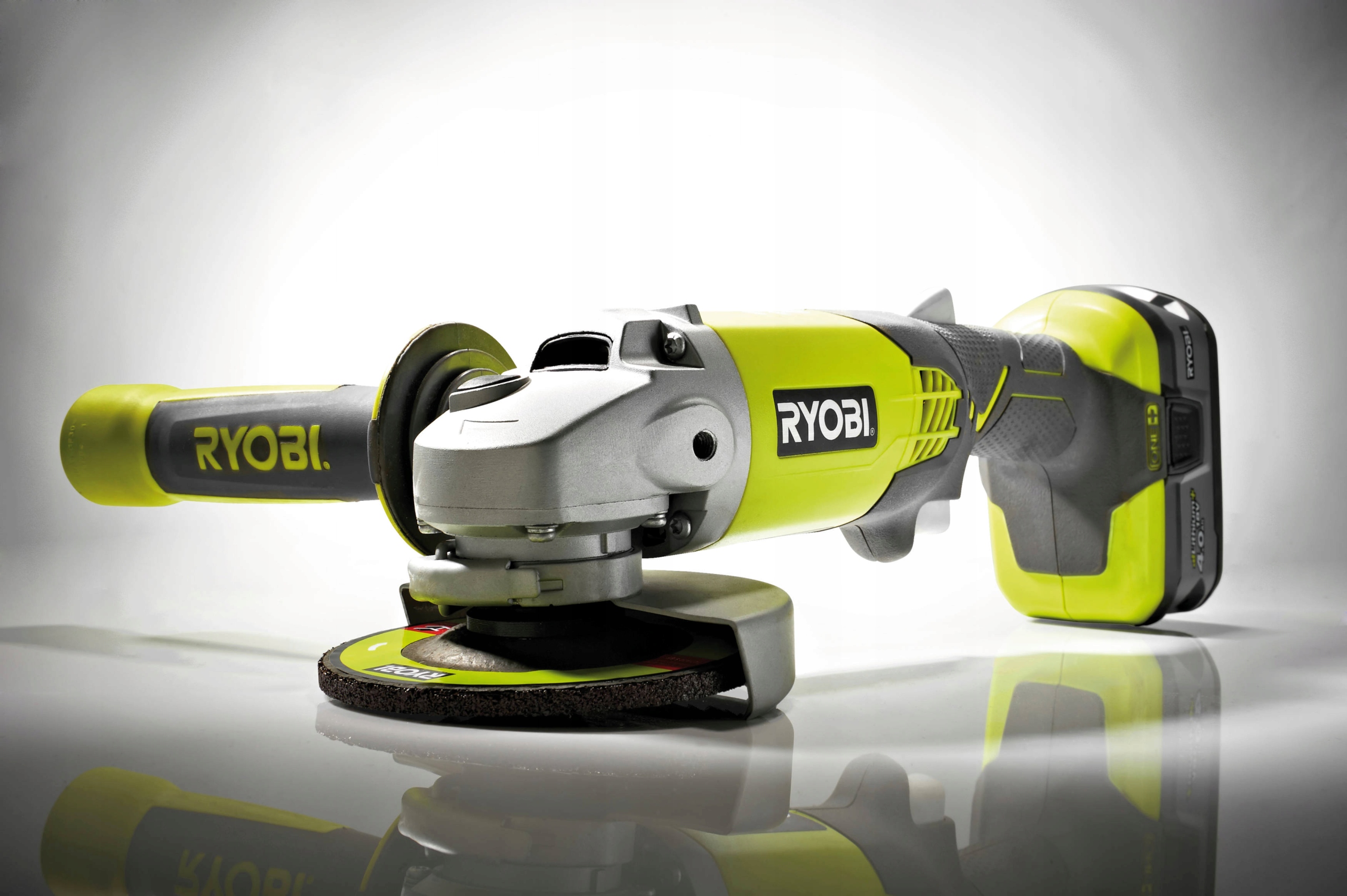 RYOBI SZLIFIERKA KĄTOWA AKUMULATOROWA BEZNARZĘDZIOWA REGULACJA R18AG-0 115M