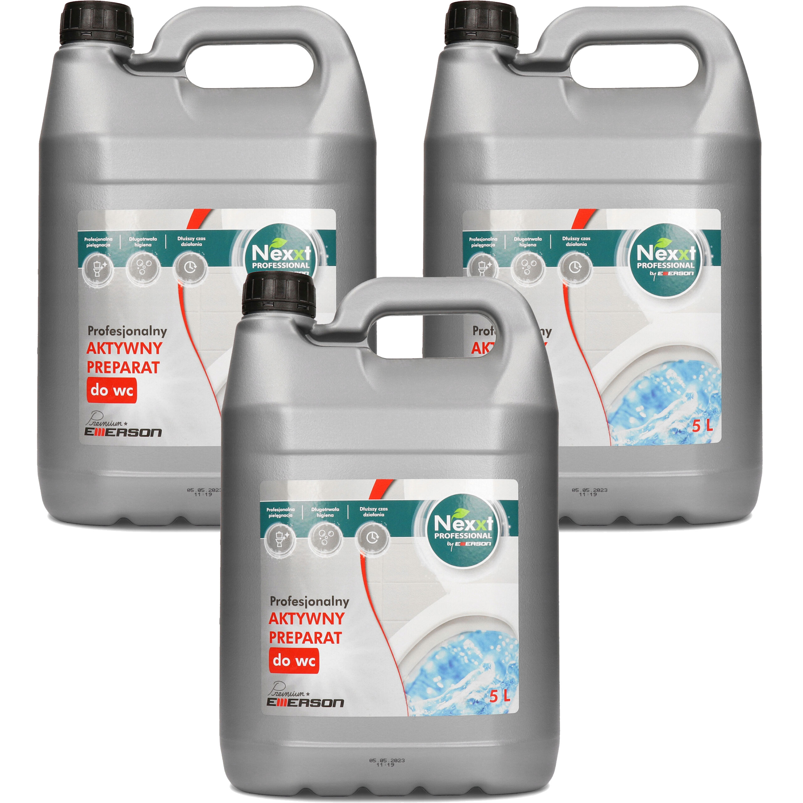 3 x Płyn do WC Preparat NEXXT 5L Profesjonalny Zapas