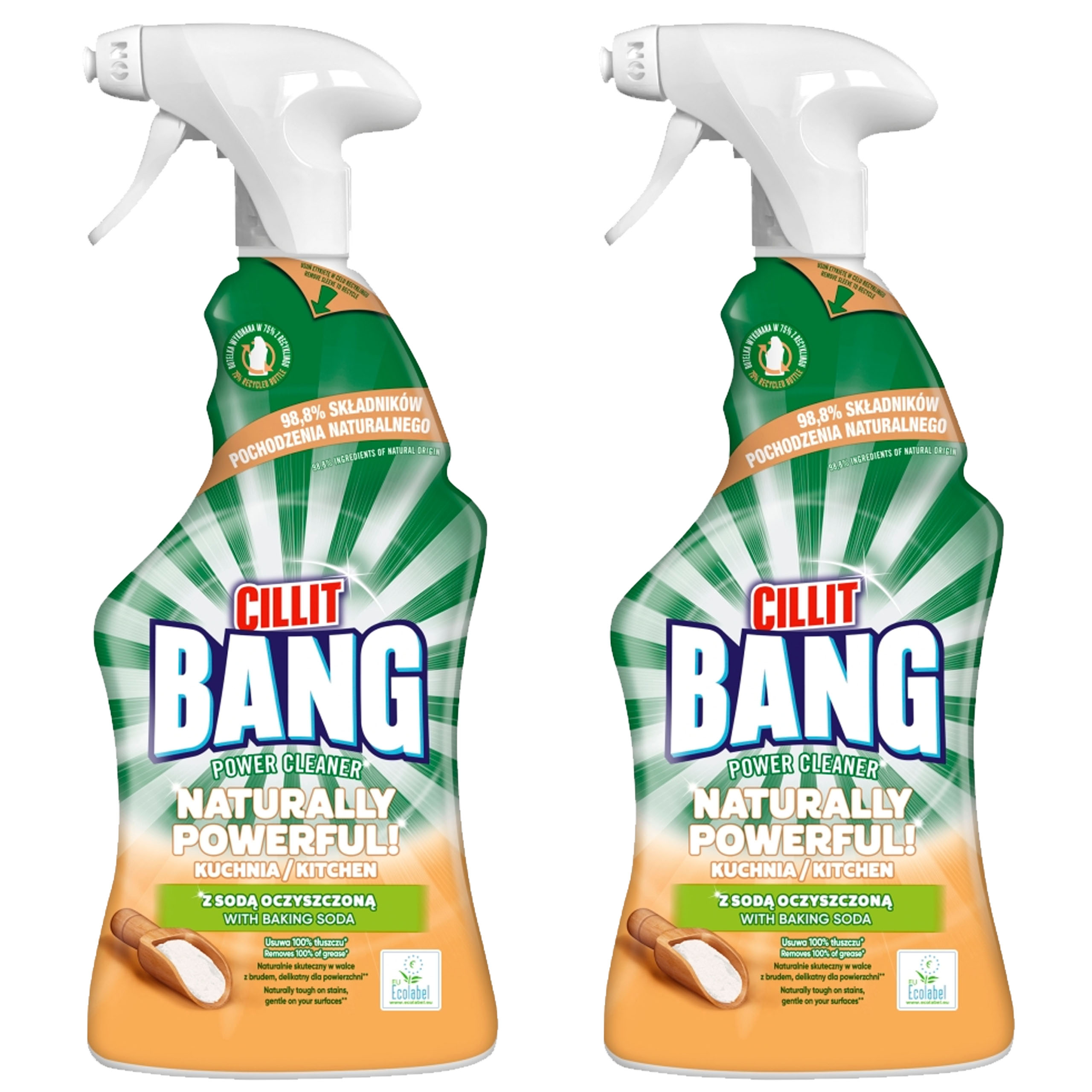 093384 Cillit Bang Natur Pow Spray 750ml x2