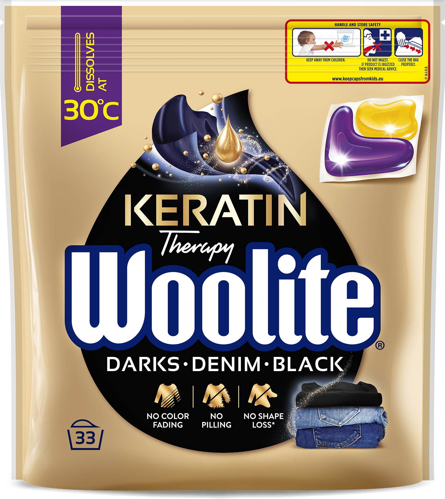 094169 Woolite Żel Kaps Care 33 szt Wo11[zestaw]