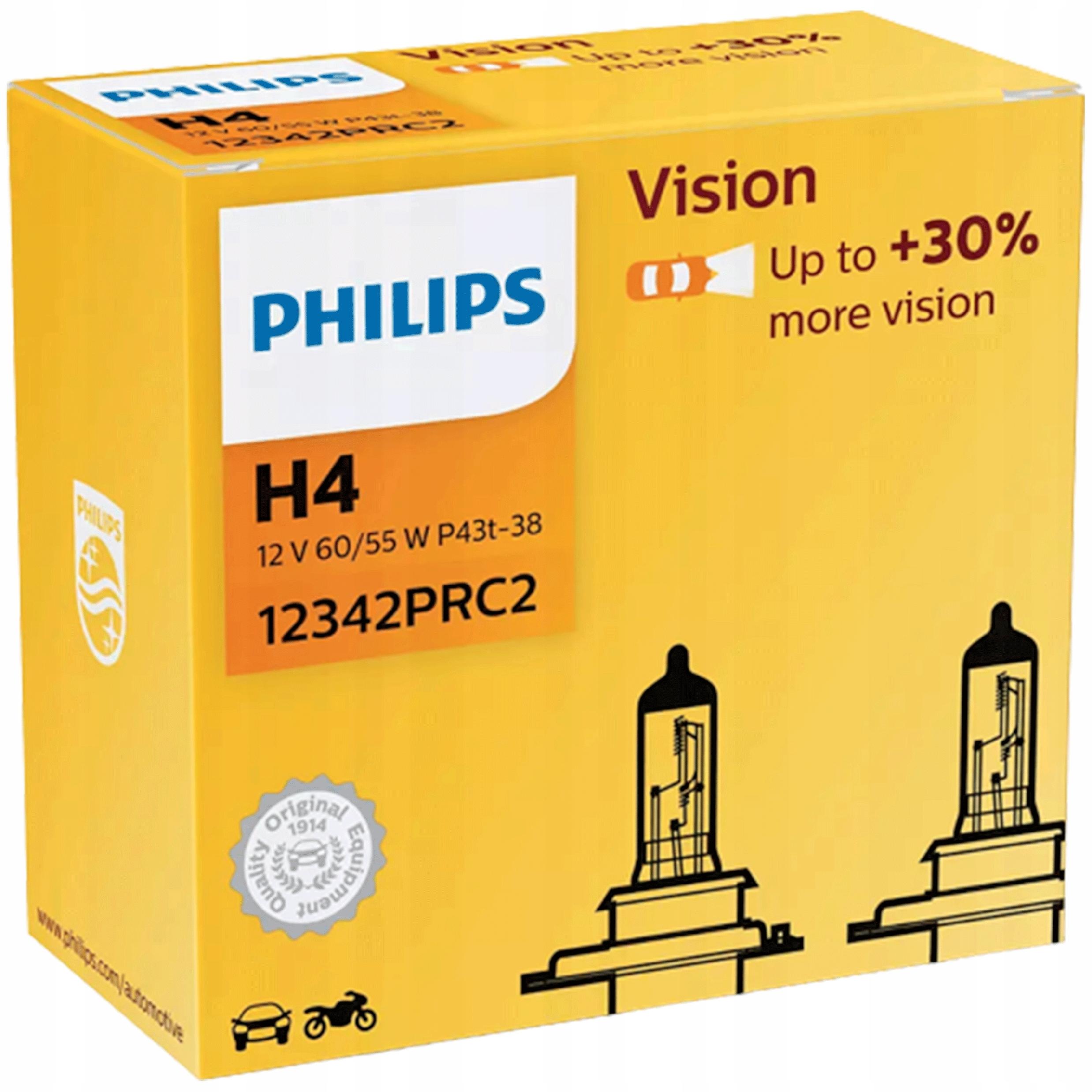 Philips Vision żarówka samochodowa H4 12 V 60/55 W 2 szt.