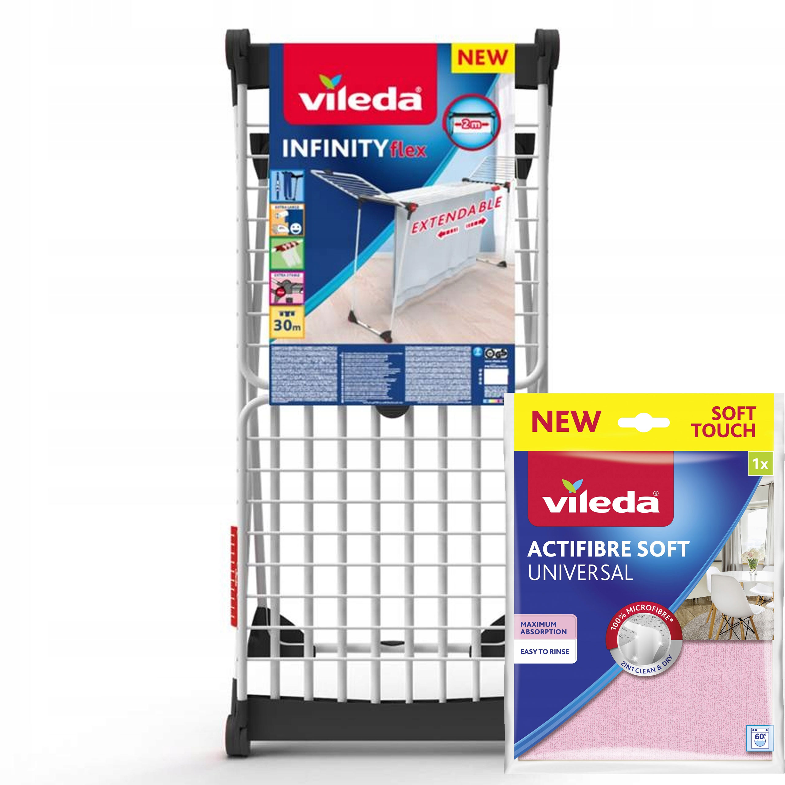 232419 Vileda Suszarka Infinity Flex + Actifibre Soft