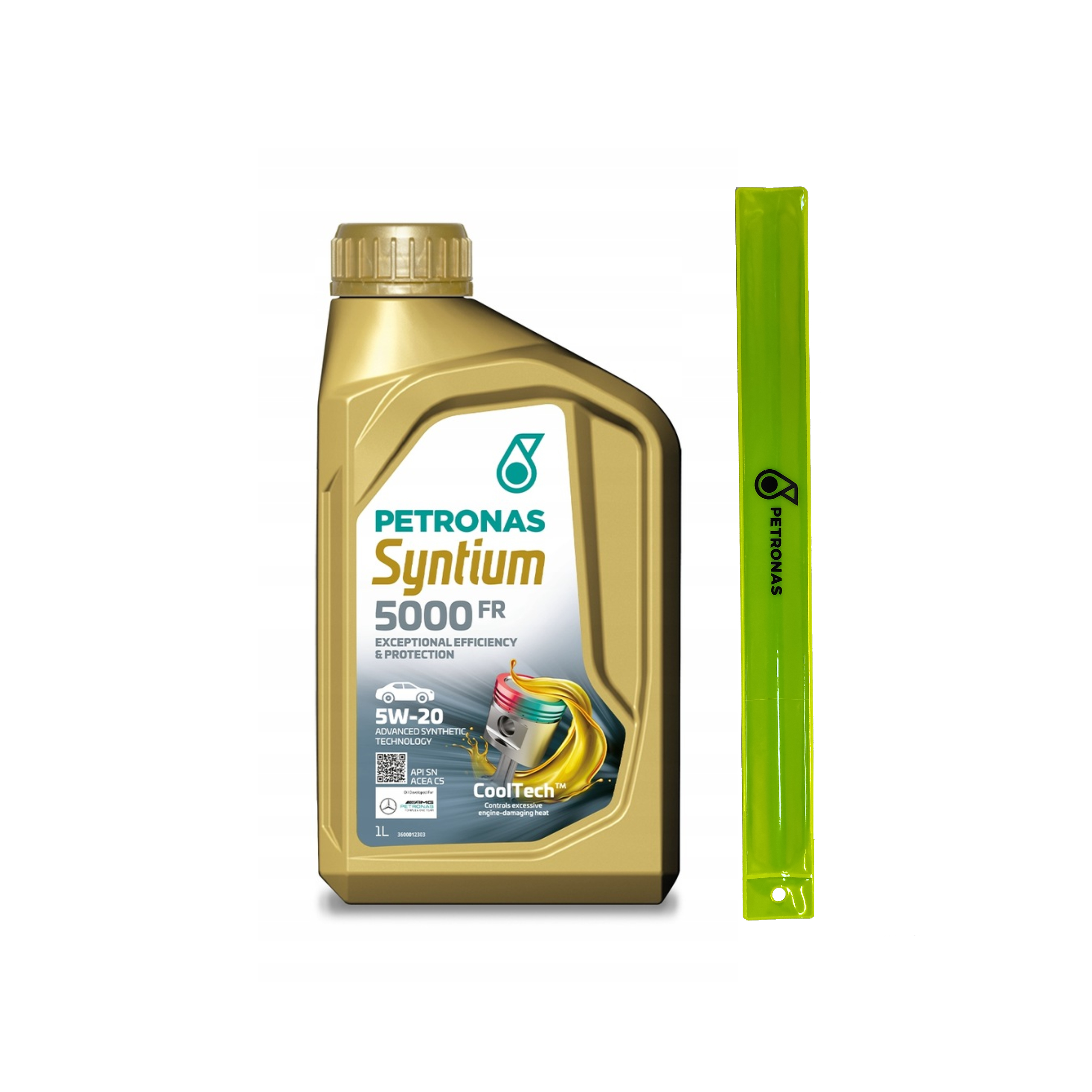 Olej Silnikowy PETRONAS Syntium 5000 FR ACEA C5 5W-20 SN 1L + Opaska GRATIS