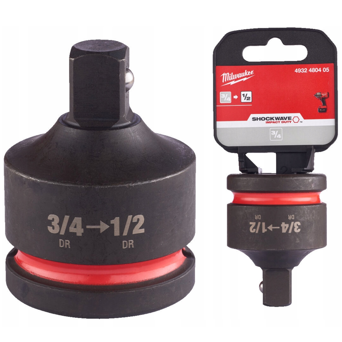 Milwaukee Shockwave adapter nasadek udarowych 3/4″ – 1/2″ Hex