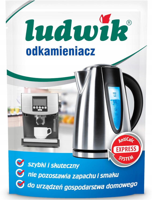Ludwik odkamieniacz w proszku do czajników i ekspresów 20 g