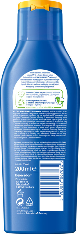 NIVEA SUN Protect & Moisture Nawilżający balsam do opalania SPF 50+, 200 ml