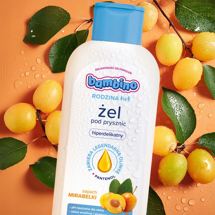 3x Bambino RODZINA Żel pod prysznic MIRABELKA 400 ml