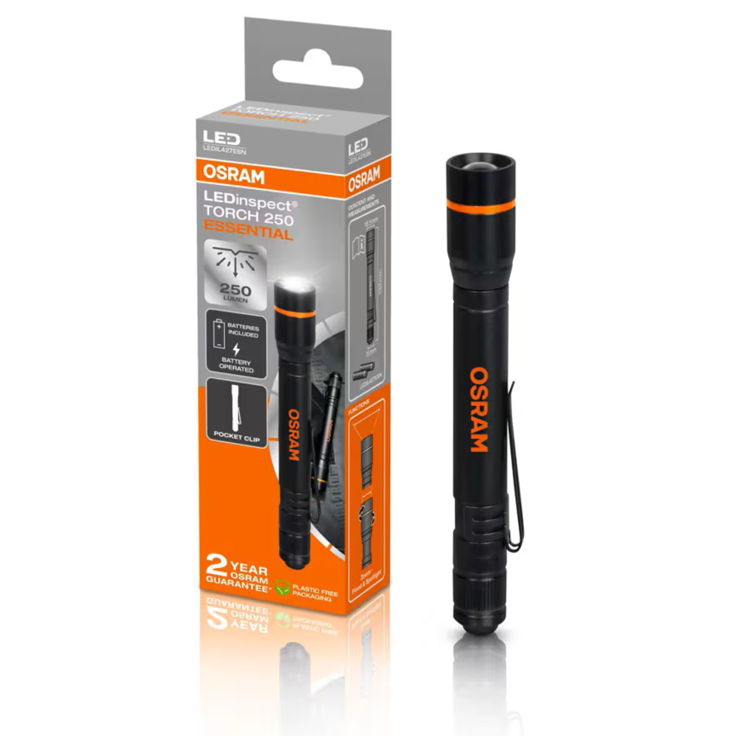 OSRAM LEDinspect TORCH 250 ESSENTIAL latarka LED 250 lm