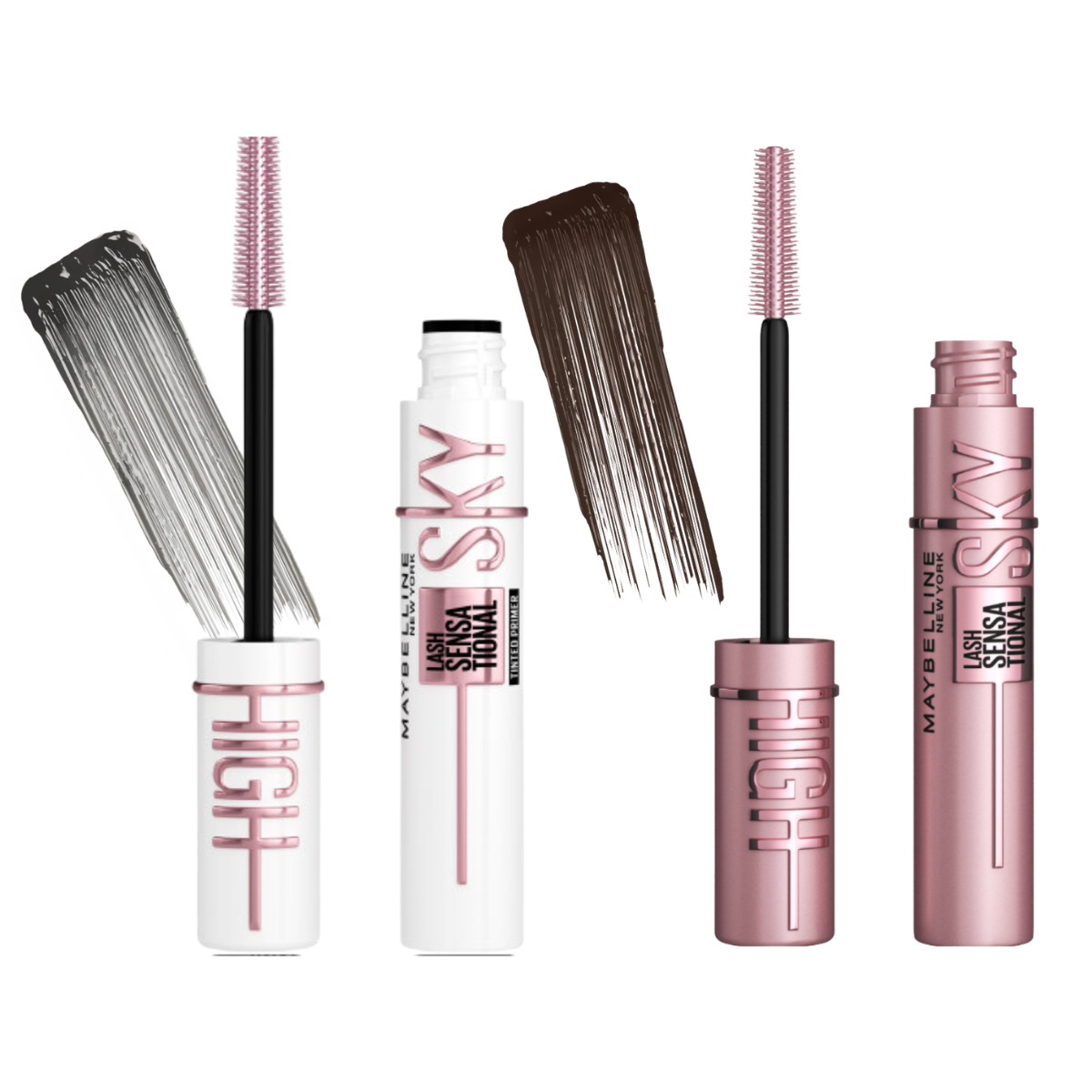 Maybelline Lash Sensational Sky High Brązowy Tusz + Baza Do Rzęs