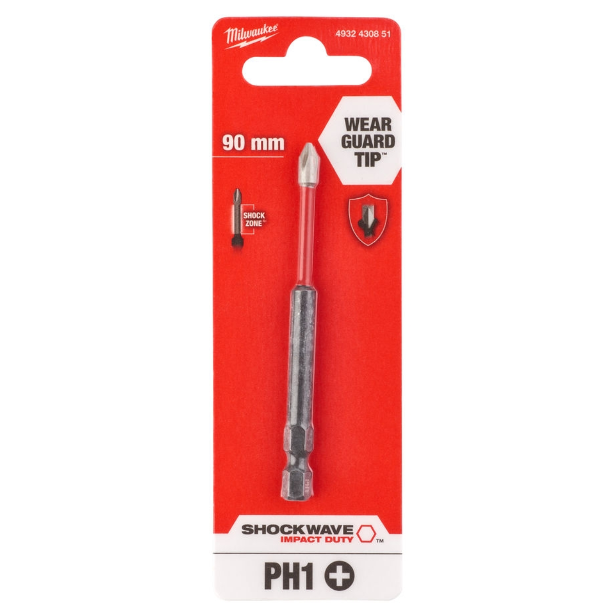 Milwaukee Shockwave Impact Duty bit udarowy PH1 90 mm 1 szt.