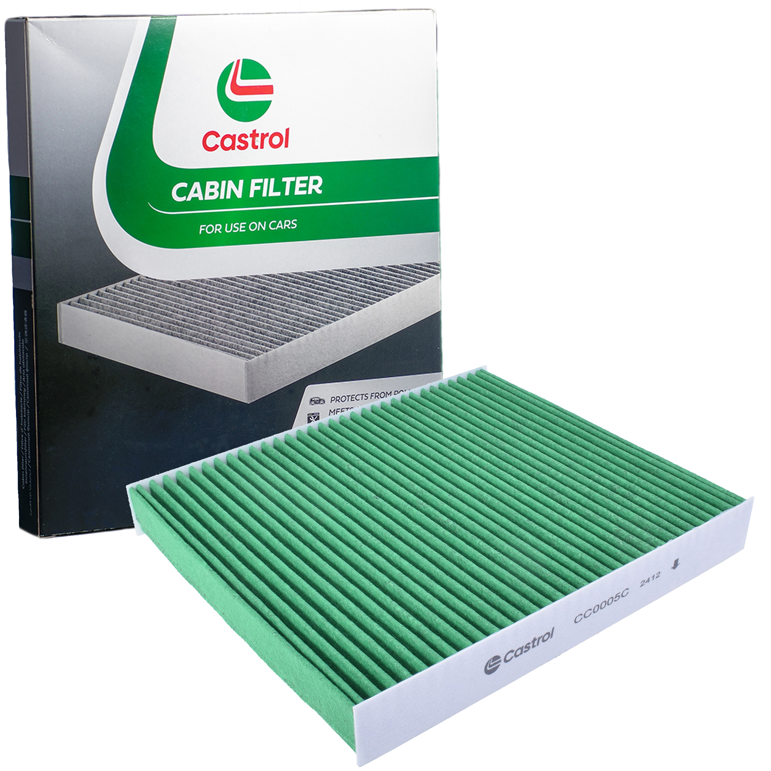 Castrol Filtr Kabinowy wentylacja przestrzeni pasażerskiej CC0187C CARBON+