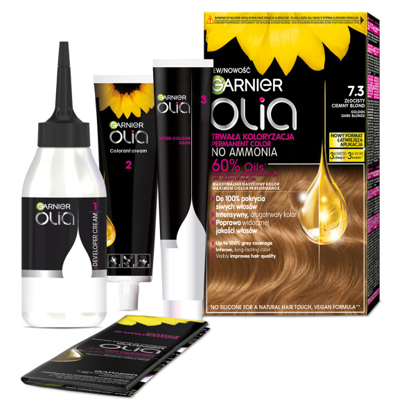 Garnier Olia Permanentna Koloryzacja 7.3 Złocisty Ciemny Blond