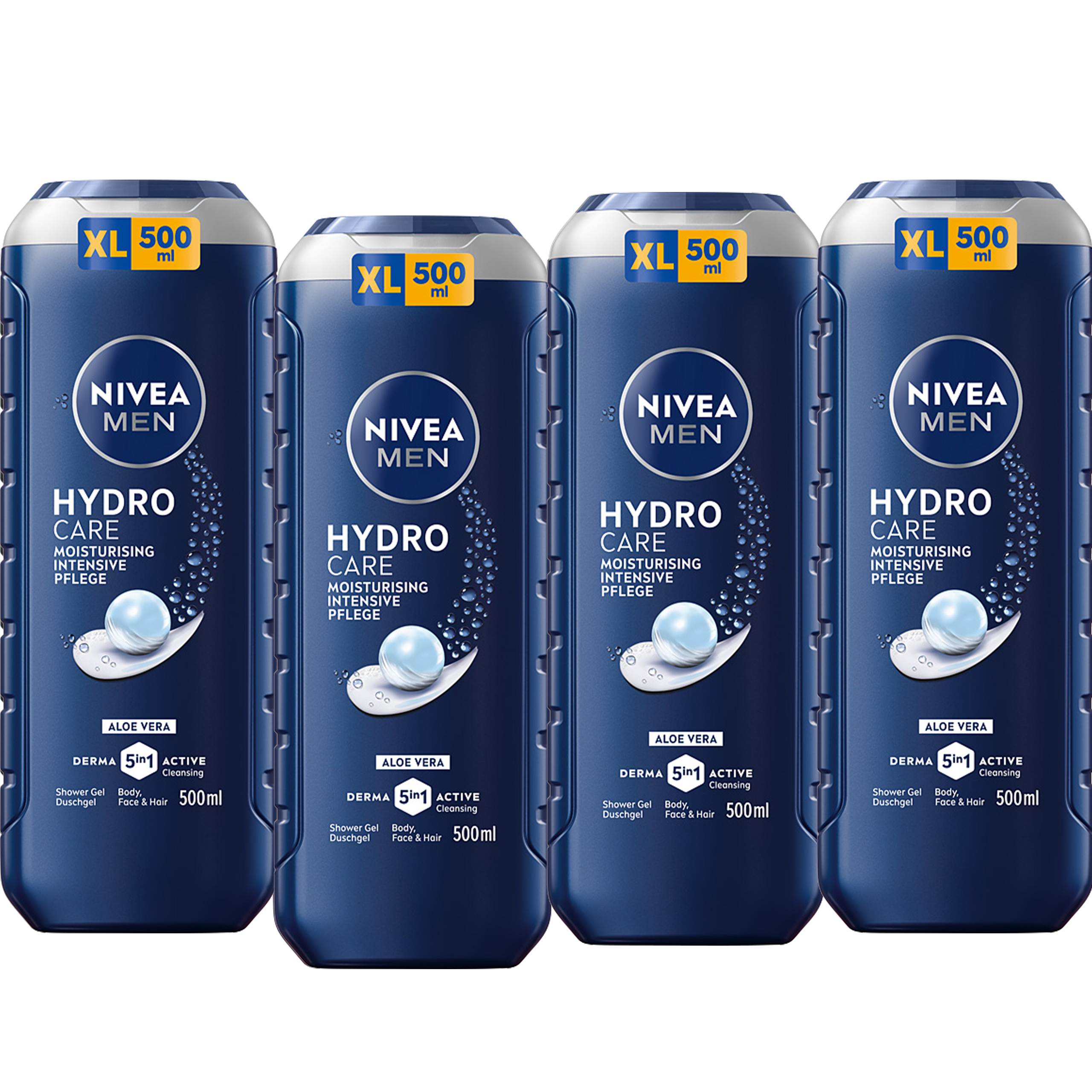 4 x NIVEA PIELĘGNUJĄCY ŻEL POD PRYSZNIC HYDRO CARE 5w1 500 ML