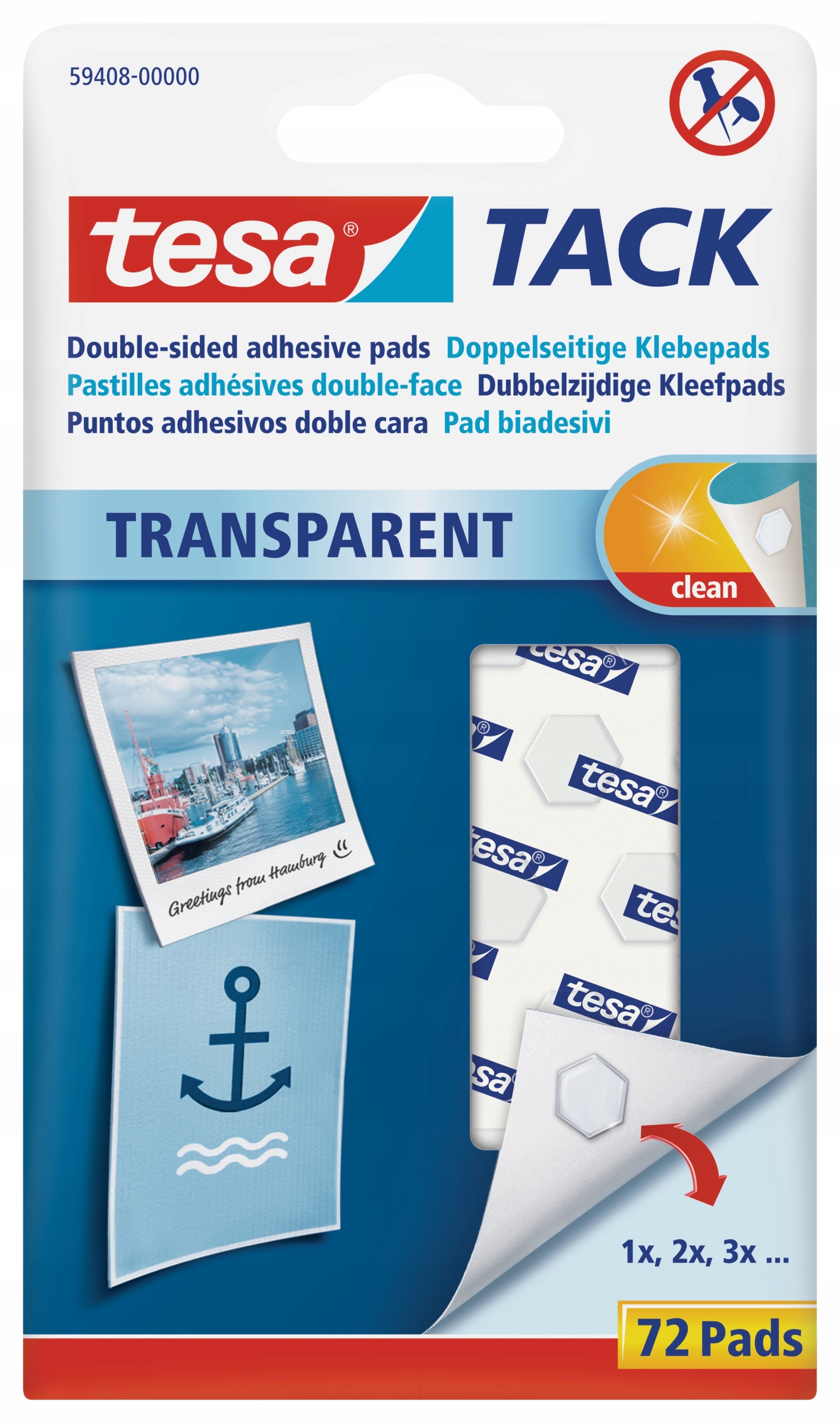 Płatki Klejące Samoprzylepne Montażowe Tesa Tack Do Ozdób Dekoracji 72 szt