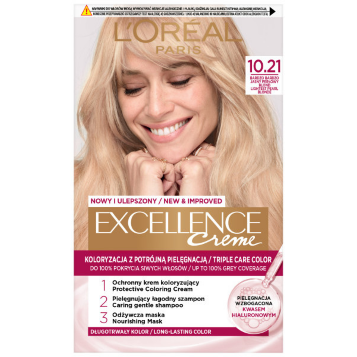 L’Oréal Paris Excellence Farba do włosów 10.21 Bardzo jasny perłowy blond
