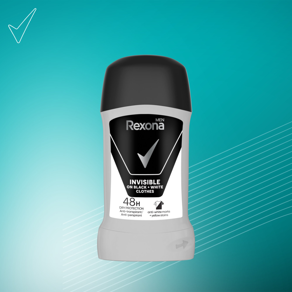 Rexona Men Invisible Black + White antyperspirant w sztyfcie 50 ml