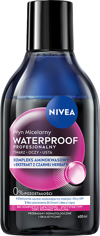 NIVEA Profesjonalny dwufazowy płyn micelarny makijaż wodoodporny 400 ml