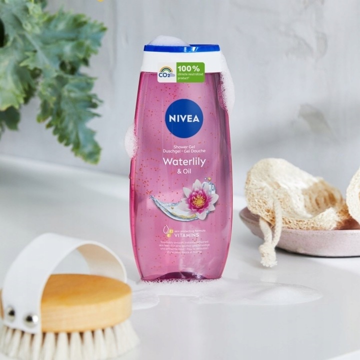 3 x NIVEA WATERLILLY OIL Żel płyn pod prysznic damski orzeźwiający 250ml