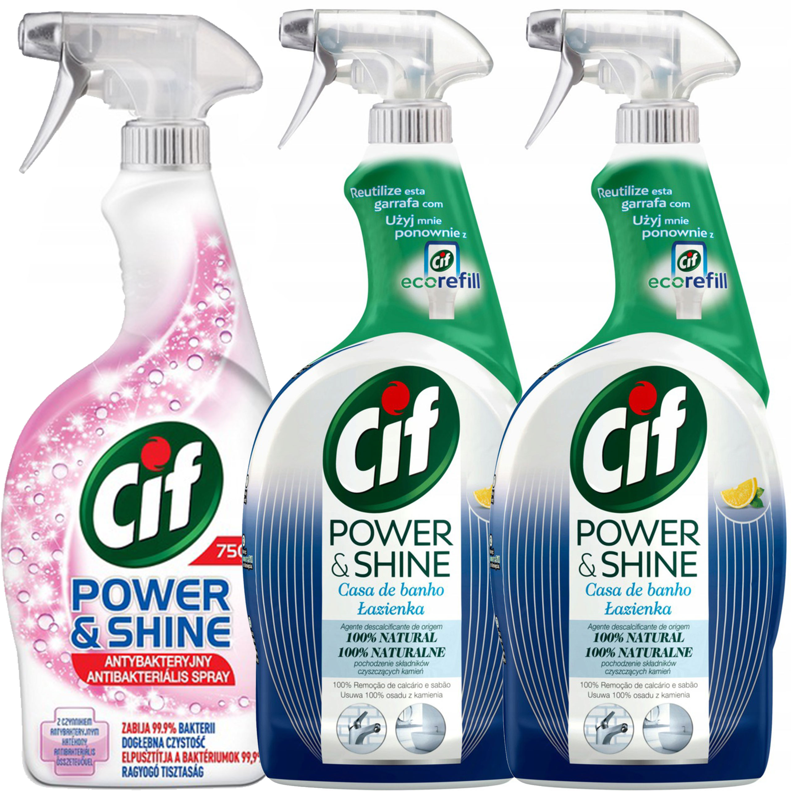 CIF Spray Power Kamień 750ml CIF13[zestaw]