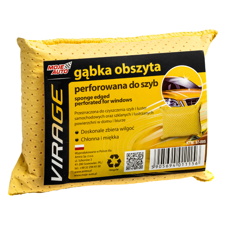 VIRAGE- Gąbka Obszyta Perforowana do Szyb