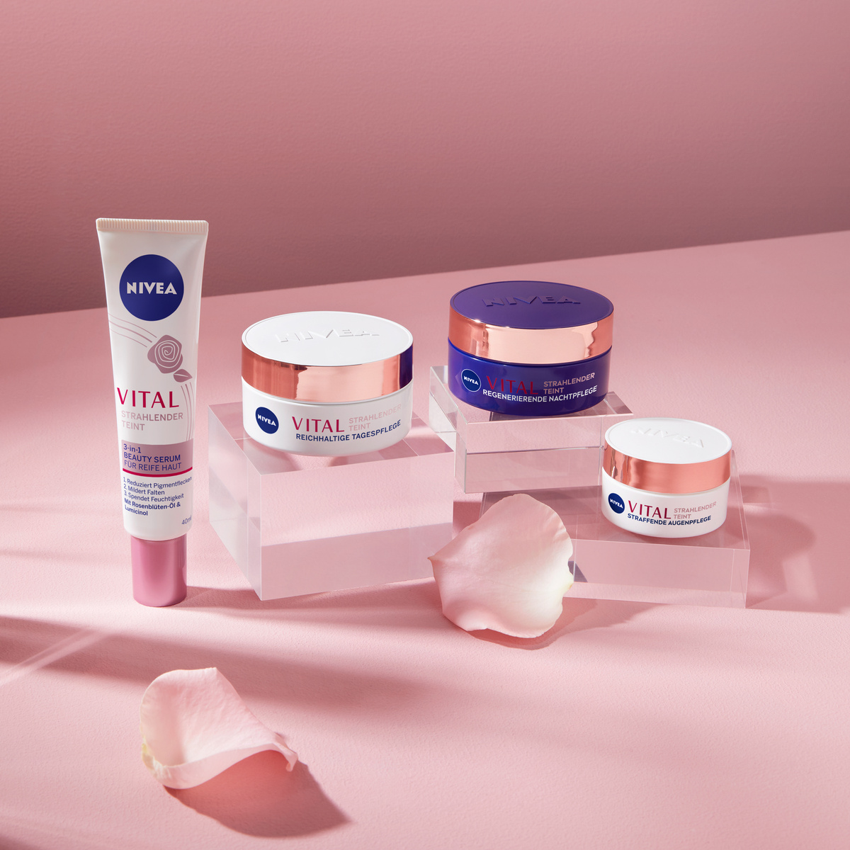 NIVEA VITAL krem dzień/noc 50 ml + 3w1 Serum 40 ml