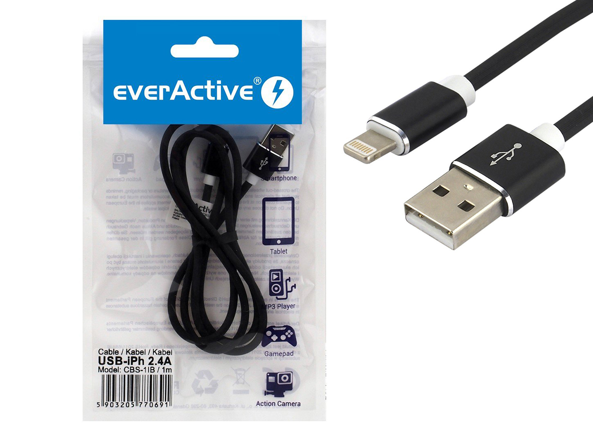 Kabel USB iPh 1,0m CBS-1IB 2,4A