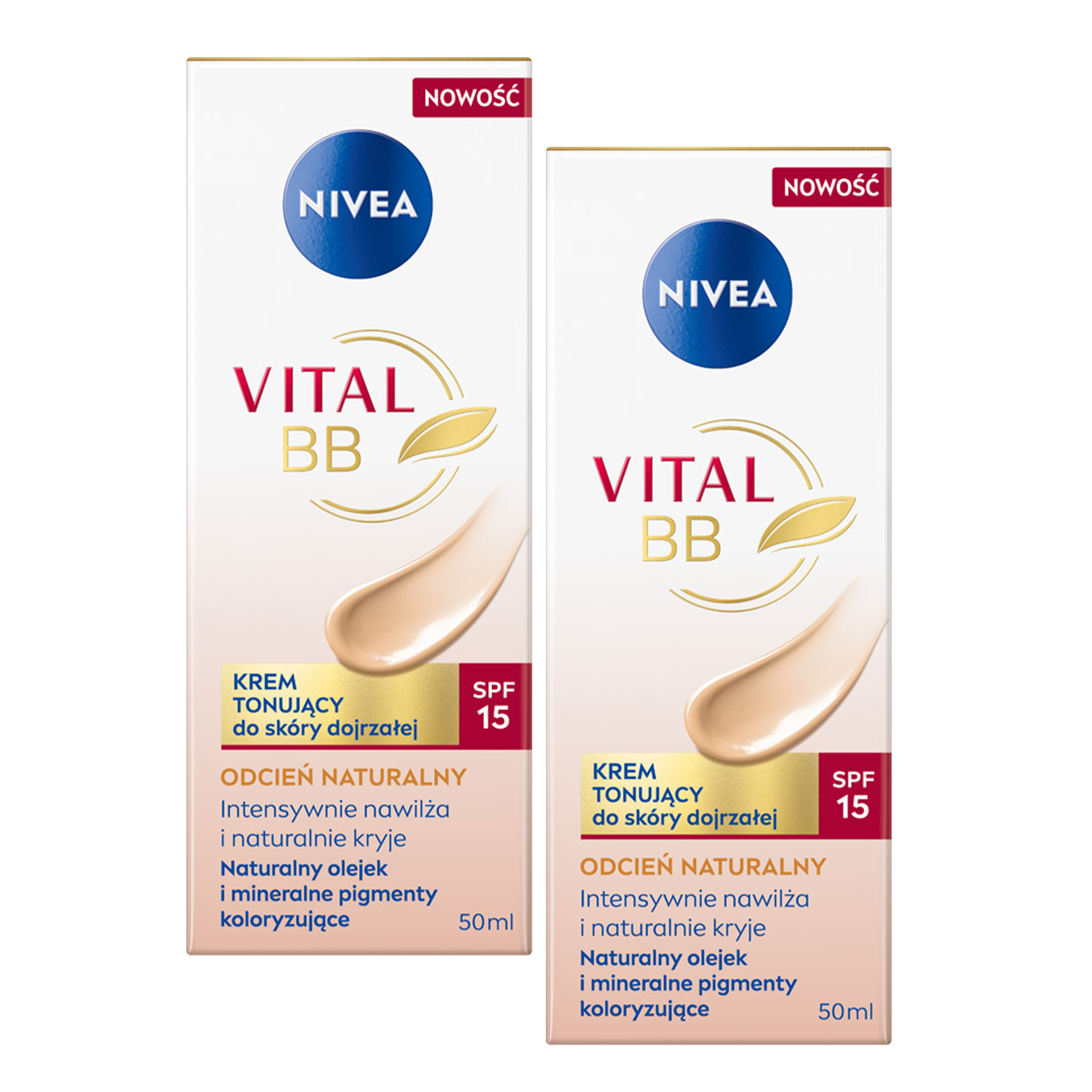 2 x NIVEA VITAL BB Krem do twarzy Tonujący SPF 15 50 ml