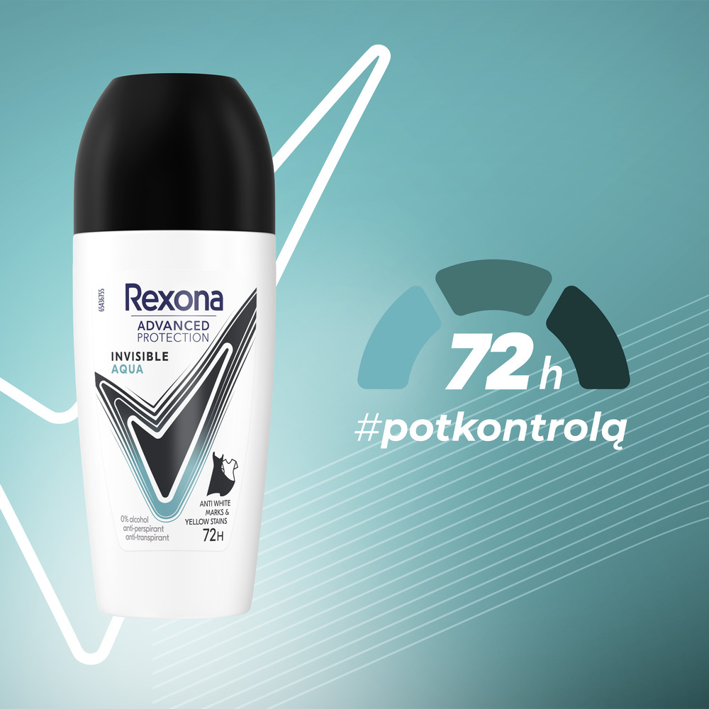 Rexona Advanced Protection antyperspirant w kulce Invisible Aqua 50 ml