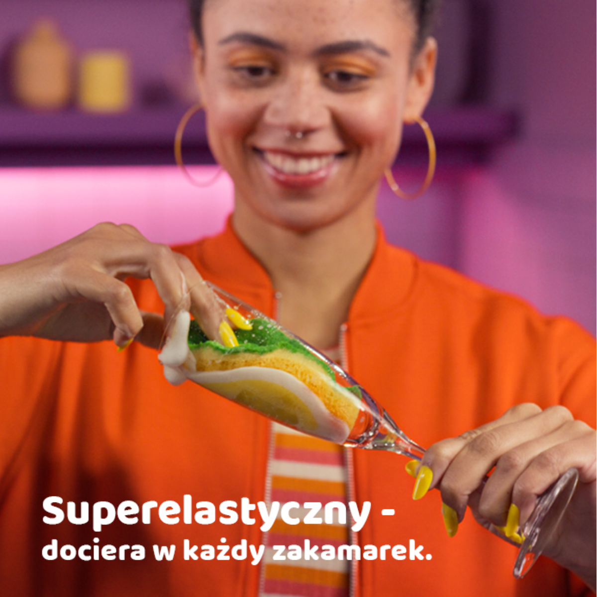 Vileda Punch Elastyczny zmywak Cytryna 1 szt.