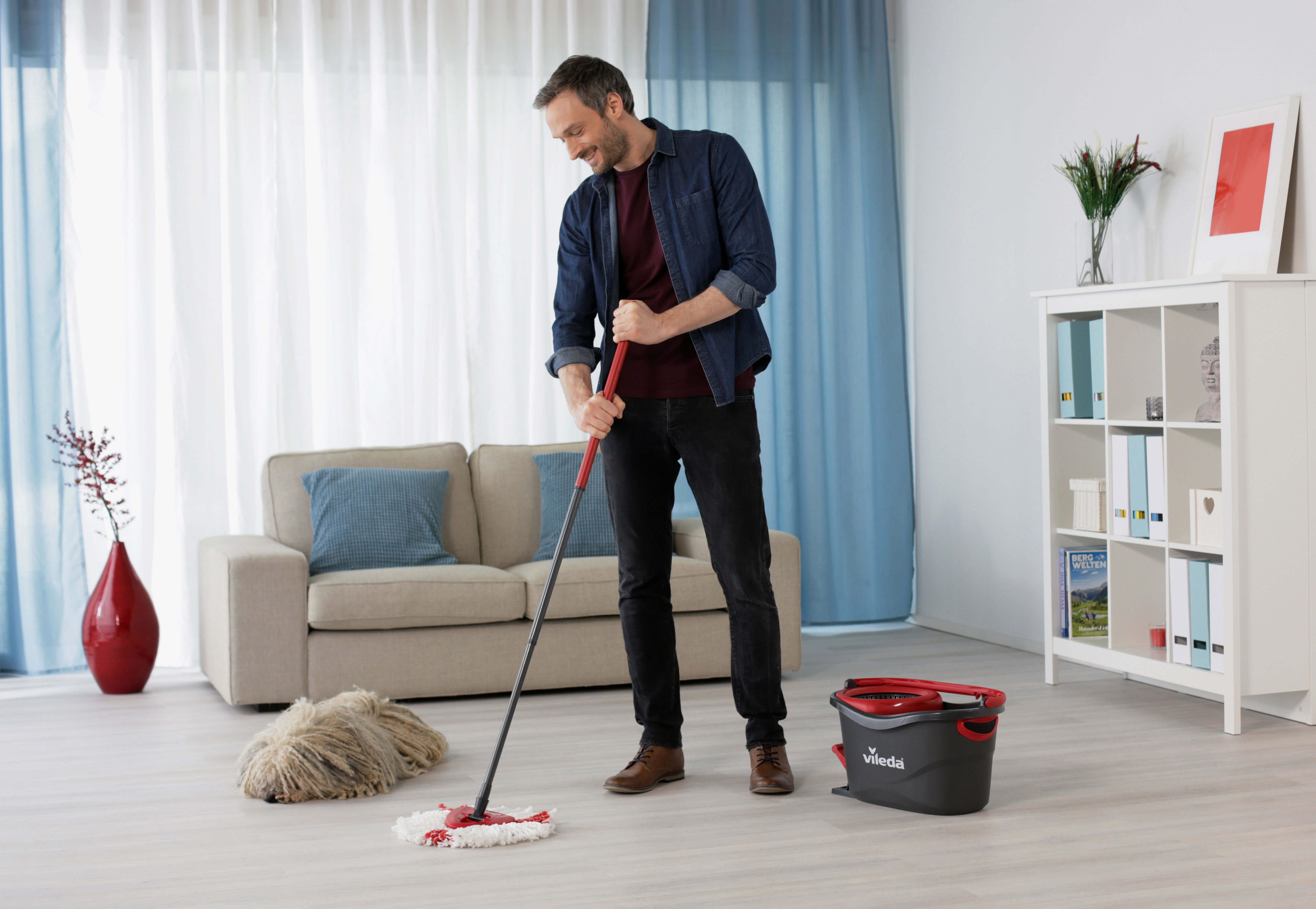 Vileda Easy Wring&Clean Turbo Mop + 242337 Bee Smart Worki na Śmieci LDPE 60l 10szt. 242434