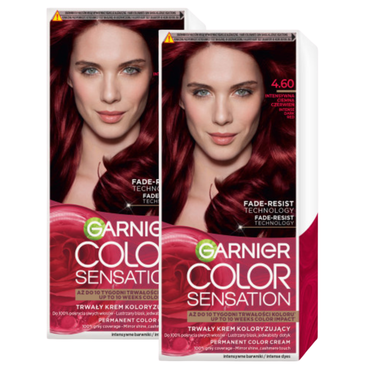 Garnier Color Sensation farba do włosów 4.60 intensywna ciemna czerwień 2szt.