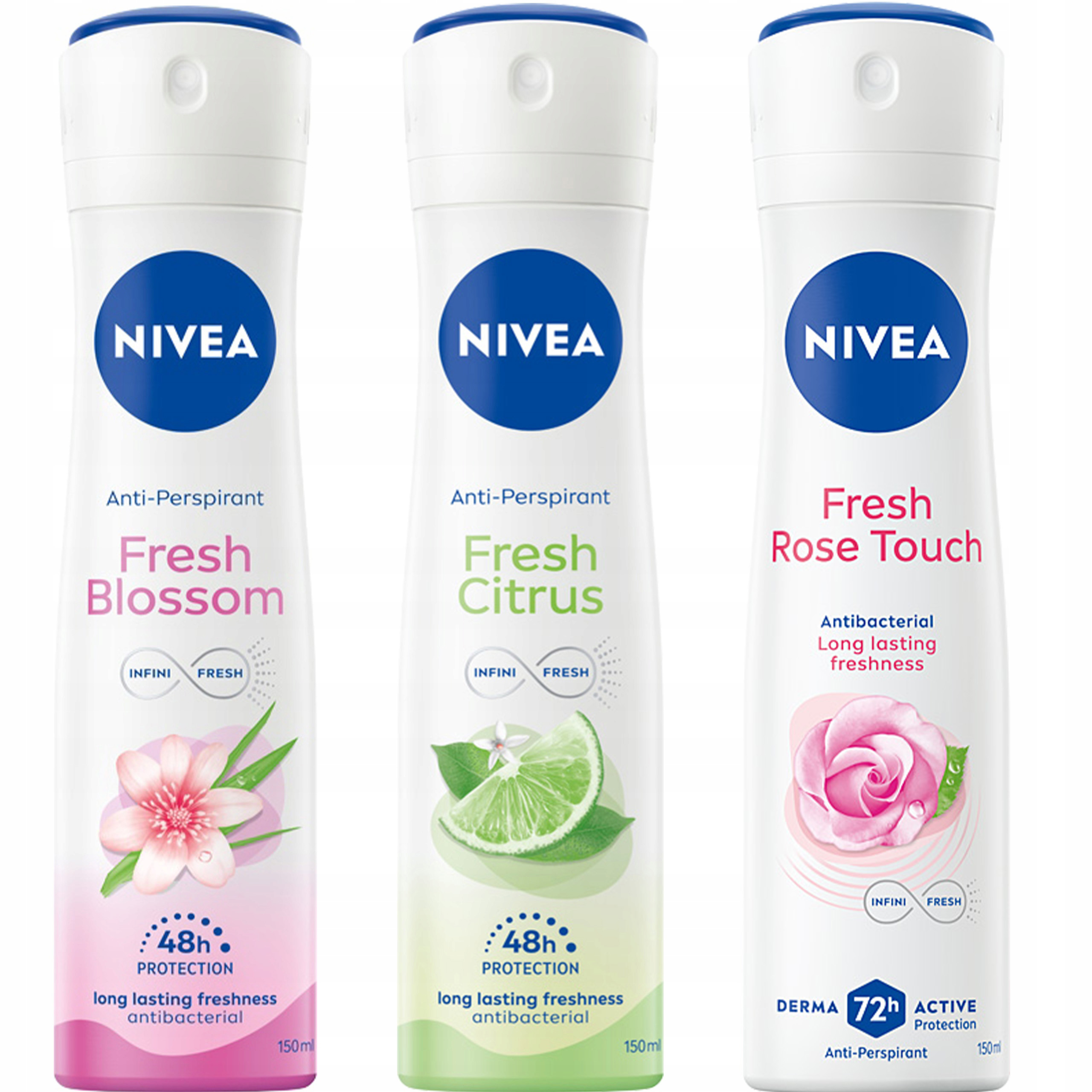 NIVEA FRESH CITRUS BLOSSOM ROSE TOUCH ANTYPERSPIRANT SPRAY 150 ML