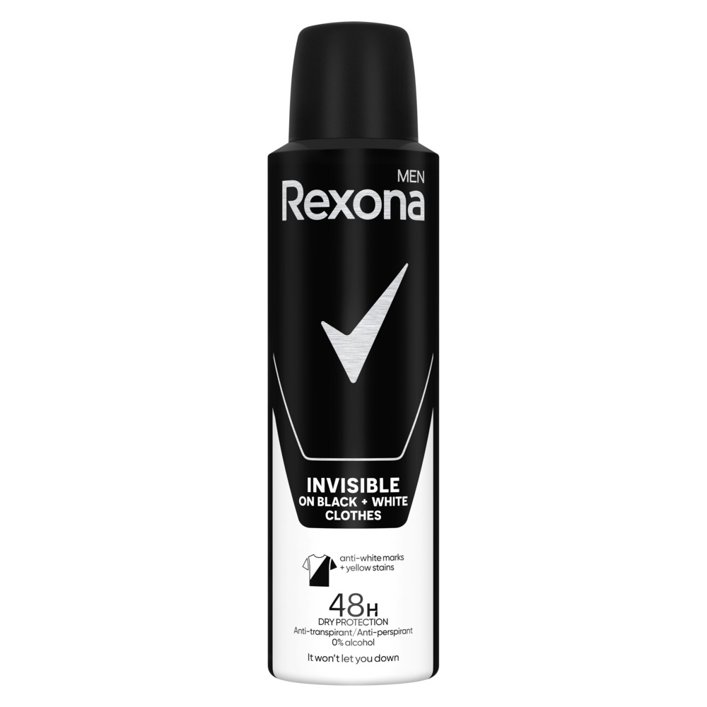 Rexona Men Invisible Black & White antyperspirant w sprayu 150 ml