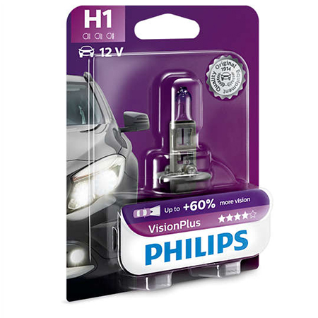 Philips VisionPlus żarówka samochodowa H1 12 V 55 W