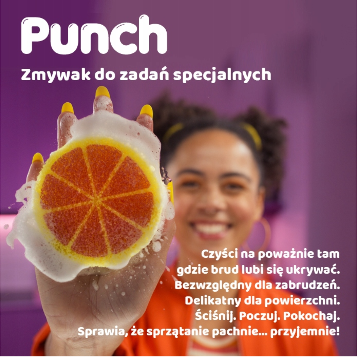 Vileda Punch Mocny zmywak Pomarańcza 1 szt.