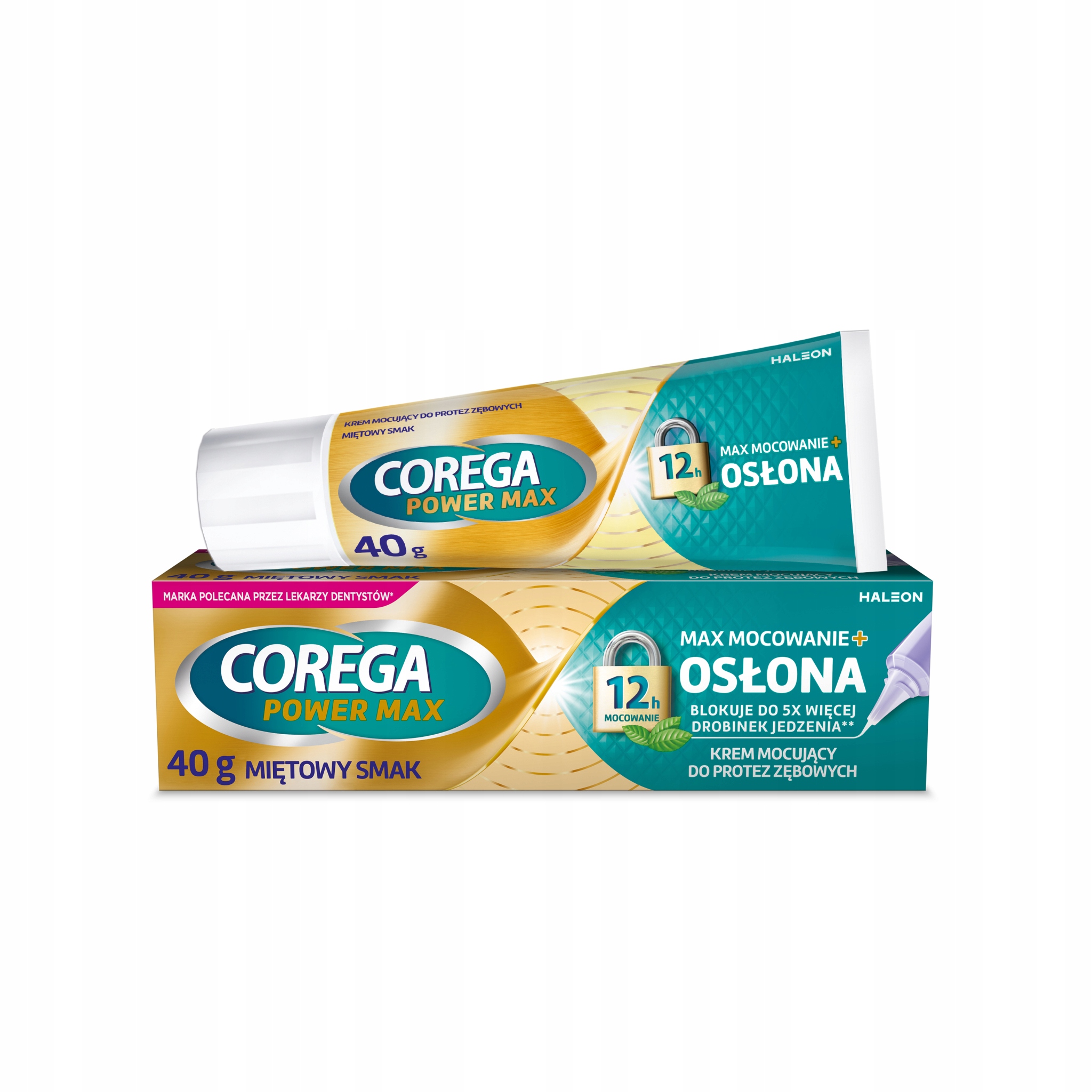 Corega Power Max 40 g krem mocujący do protez zębowych miętowy