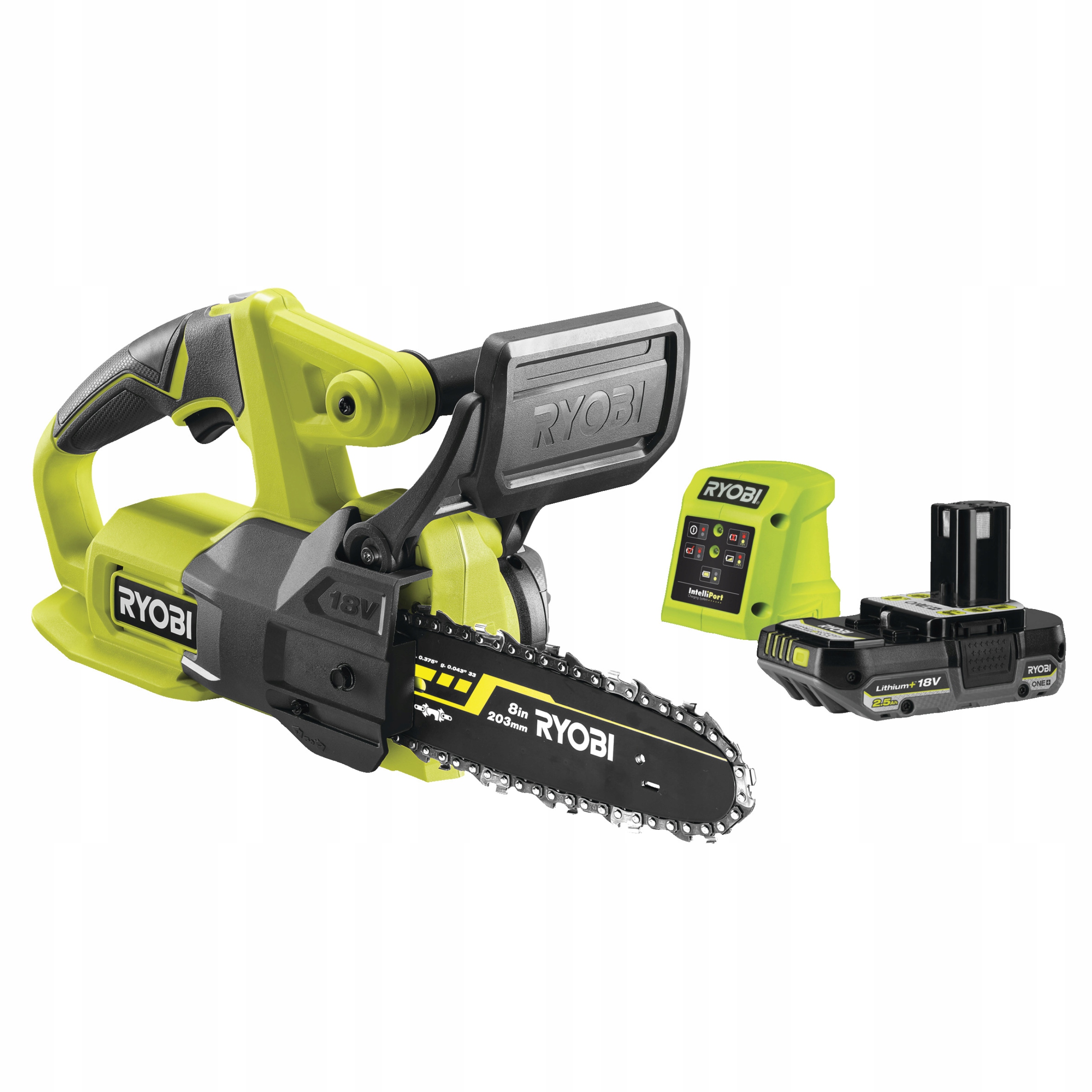 RYOBI Gałęziówka Piła Łańcuchowa Gałęzi 18V +2,5Ah Akumulator RY18CS20A-125