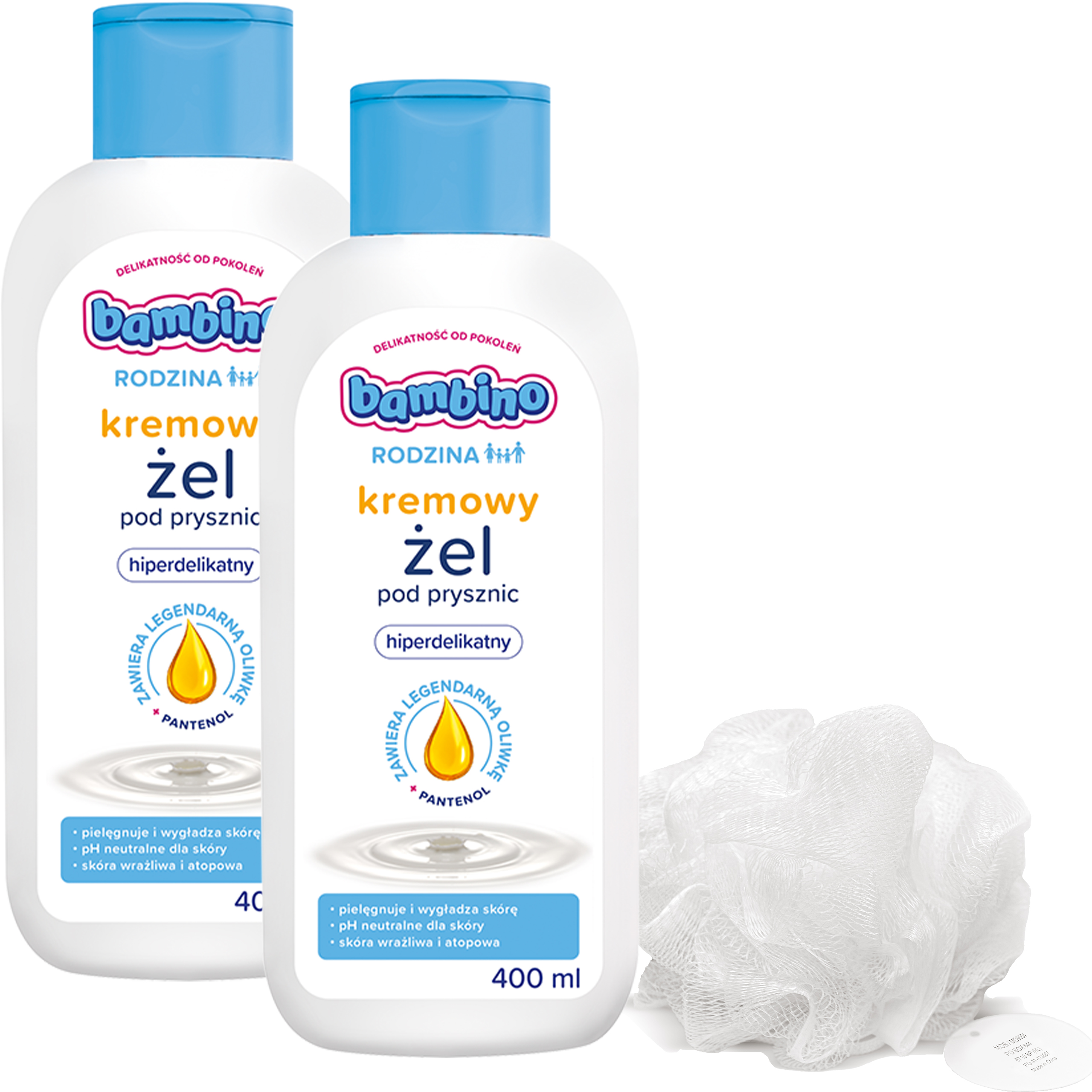 2 x Bambino RODZINA Kremowy żel pod prysznic hiperdelikatny 400 ml