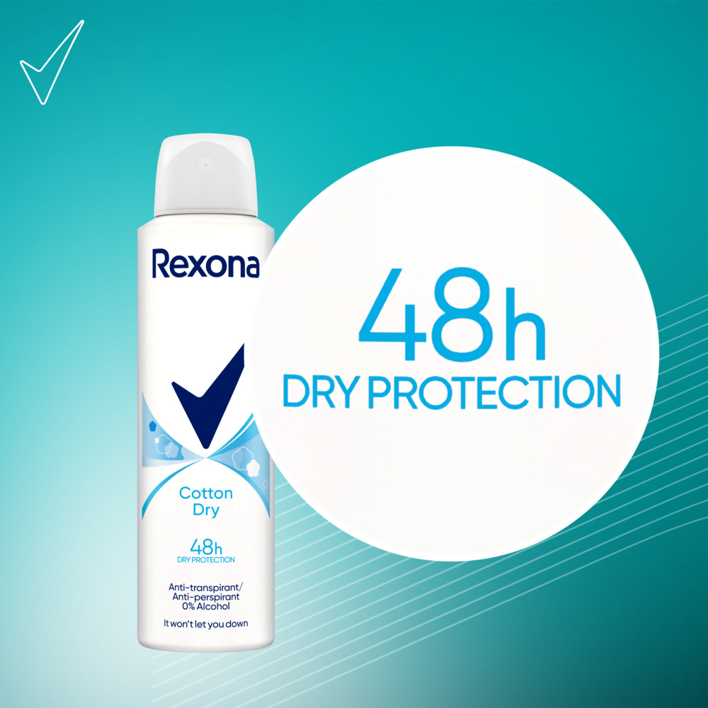 Rexona Cotton Dry antyperspirant w aerozolu dla kobiet 150 ml