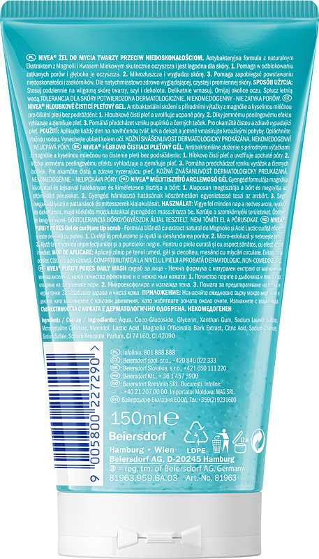 2 x NIVEA Żel do mycia twarzy przeciw niedoskonałościom 150 ml