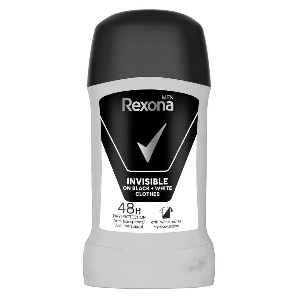Rexona Men Invisible Black + White antyperspirant w sztyfcie 50 ml