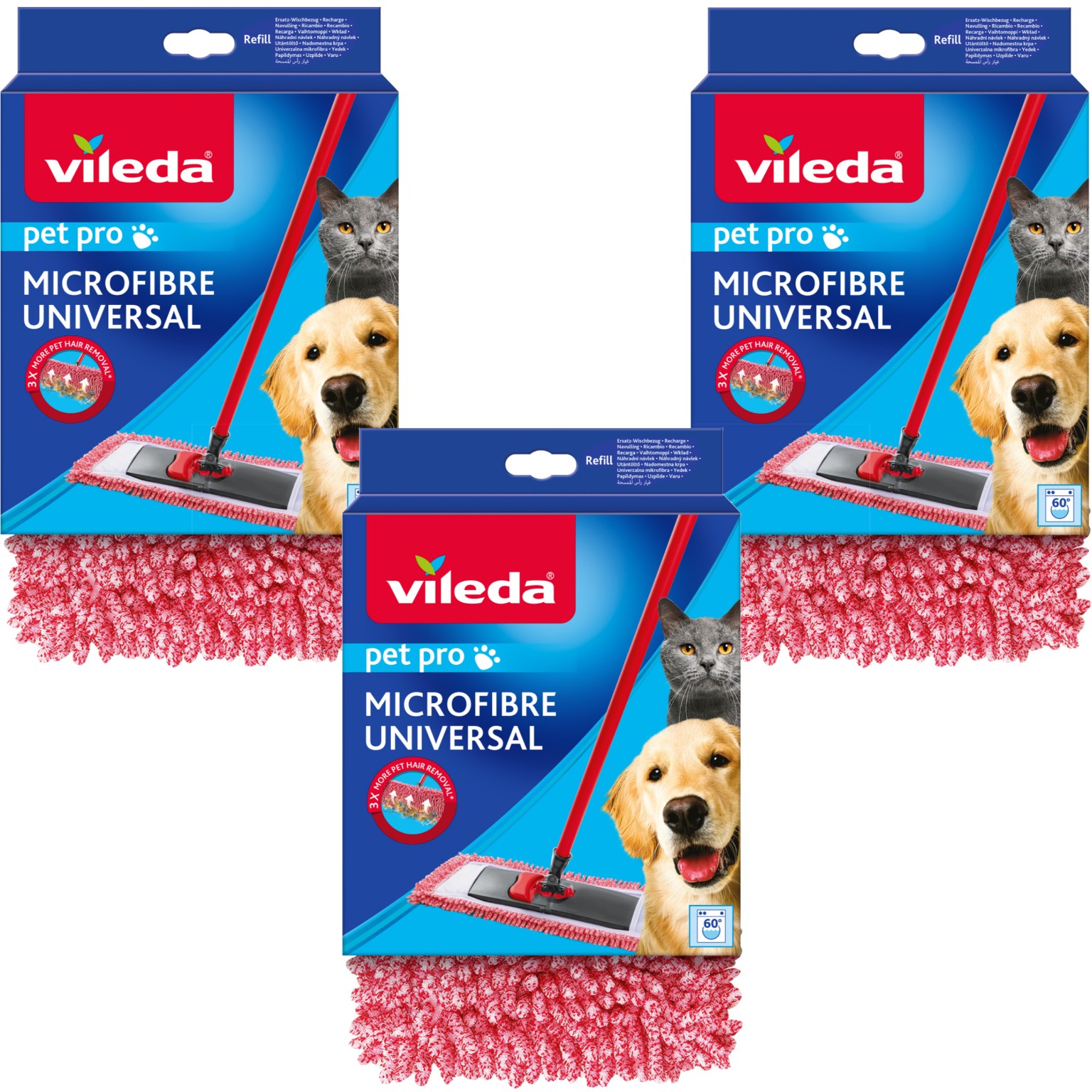 143616 Vileda Wkład do Mopa Chenille x3[zestaw]